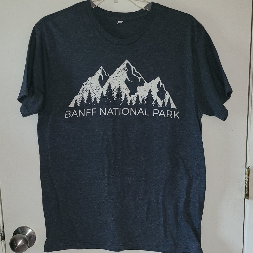 Heather Navy Blue Banff National Park T-Shirt